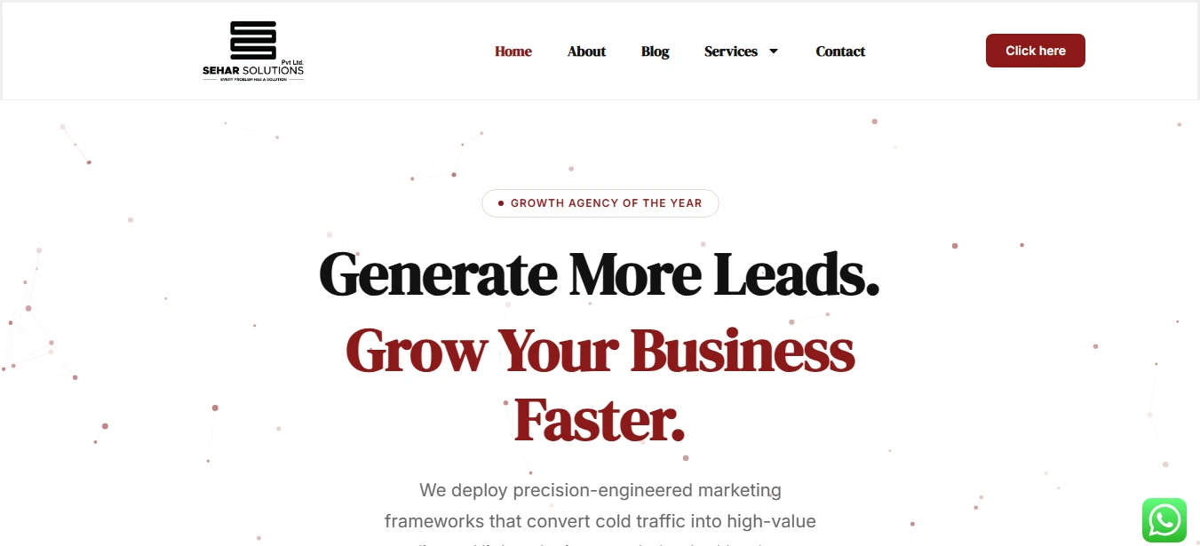 Sehar Solutions website preview